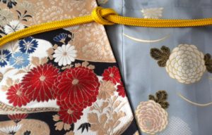 重陽の節句・菊の小紋と袋帯